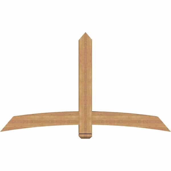 Ekena Millwork Bellingham Timber Gable Bracket, Western Red Cedar, 72"W x 42"H x 5 1/2"D x 5 1/2"F, 14/12 Pitch GBW072X42X0606BEL00SWR - main